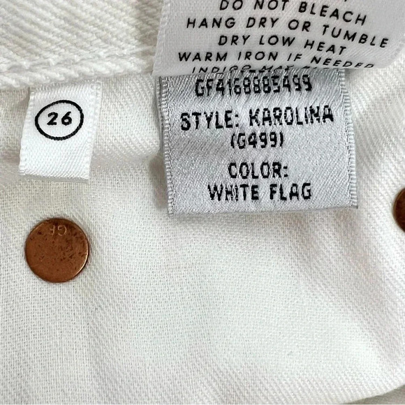 GRLFRND Karolina White Flag High Rise Rigid Denim
Skinny Ankle Jeans Size 26 - Picture 9 of 11